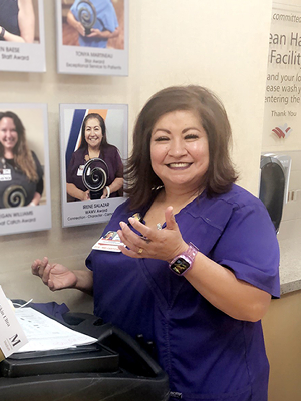 Irene Salazar environmental services awards wall