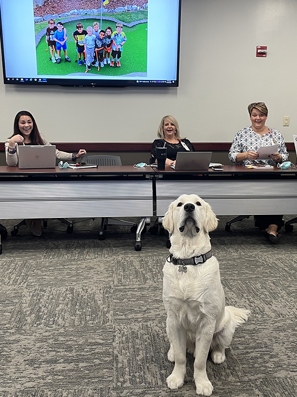 Sky the therapy dog at TriStar Skyline Medical Center