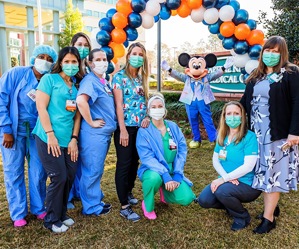 This year, Mickey Mouse paid a special visit to our HCA Florida Healthcare colleagues at Capital Regional Medical Center in Tallahassee to celebrate 50 years of Walt Disney World and in honor of the state’s healthcare heroes.