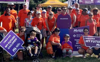 Group of HCA Healthcare colleagues and their family members at a March for Babies event